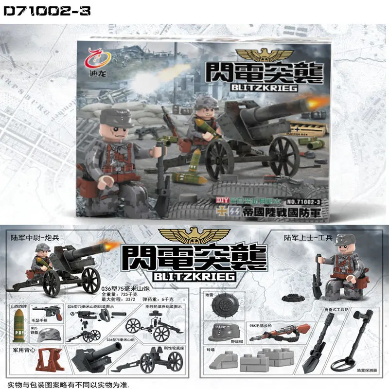 Новые 4 шт./лот WW2 серия танков немецкий Blitz строительные блоки модель кирпича