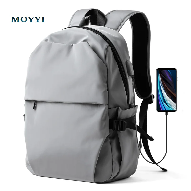Рюкзак Антивор MOYYI мужской водонепроницаемый ранец для ноутбука с USB зарядкой