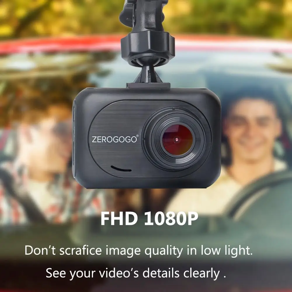ZEROGOGO Автомобильный видеорегистратор Мини Full HD 1080P с углом обзора 170 градусов NOVATEK