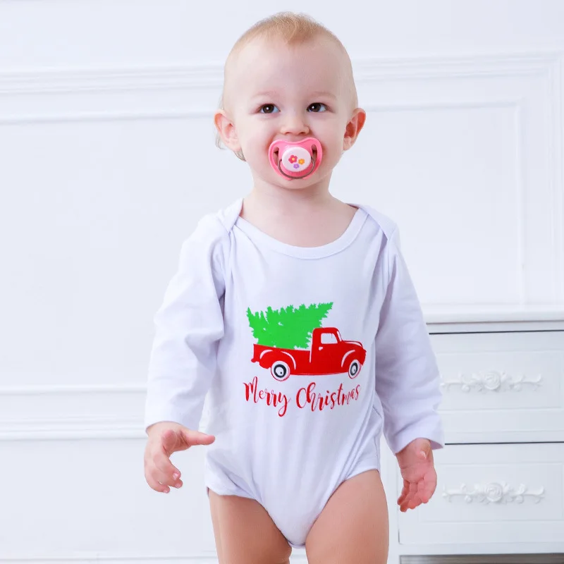 Веселые комбинезоны для новорожденных с принтом рождественских букв боди