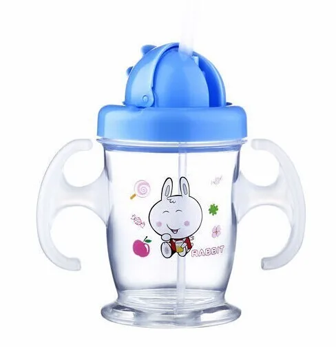 Чашка с соломинкой Infantil, поилка для кормления детей, детские маленькие стаканчики для питья, 250 мл, Мультяшные бутылки для воды, детский Поильник