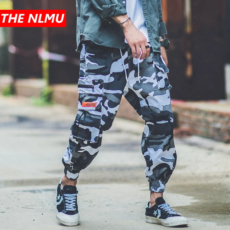 Брюки-карго мужские камуфляжные на бедрах осень 2019 | Мужская одежда