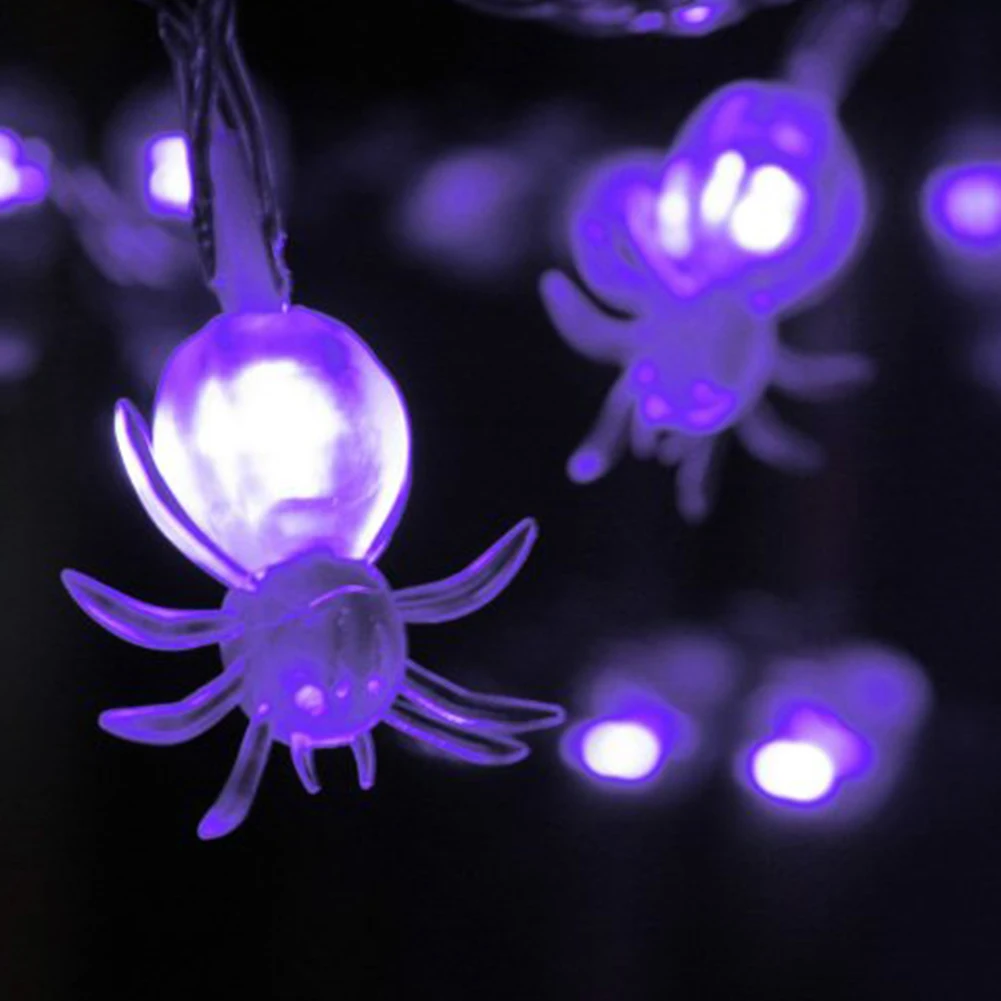 

1 Set Spider String Lights Battery Operated 20 LED Fairy String Lights For Christmas Halloween Decoration Celebration Lamps