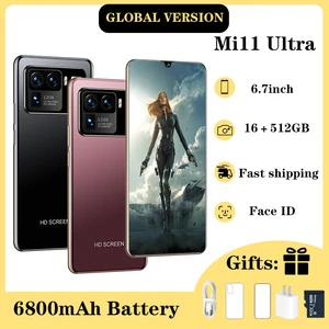 Smartphone Mi11 Ultra 5G 16GB 512GB 6800mAh Global Version MTK6889 6.7
Inch Android 10 Core Mobile Phone Unlocked 4G Cellphone