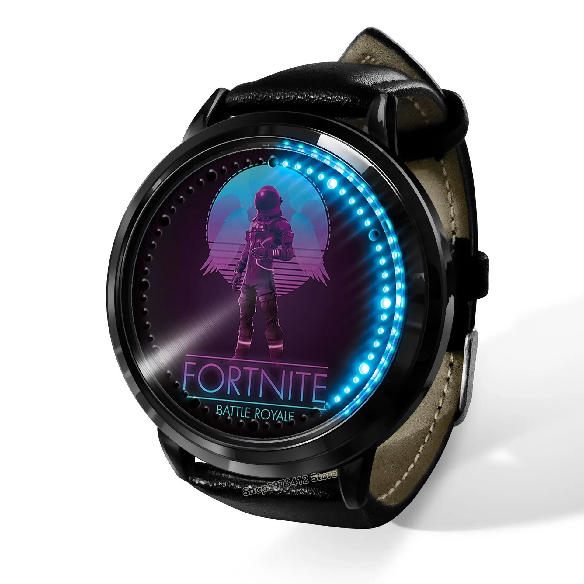 Светодиодные часы Fortnites с сенсорным экраном мультяшная крепость ночная