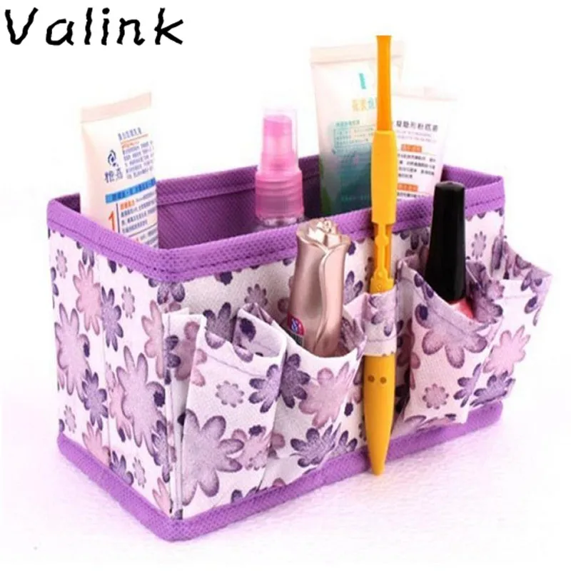 Многофункциональная коробка для хранения косметики яркий органайзер Цветочный