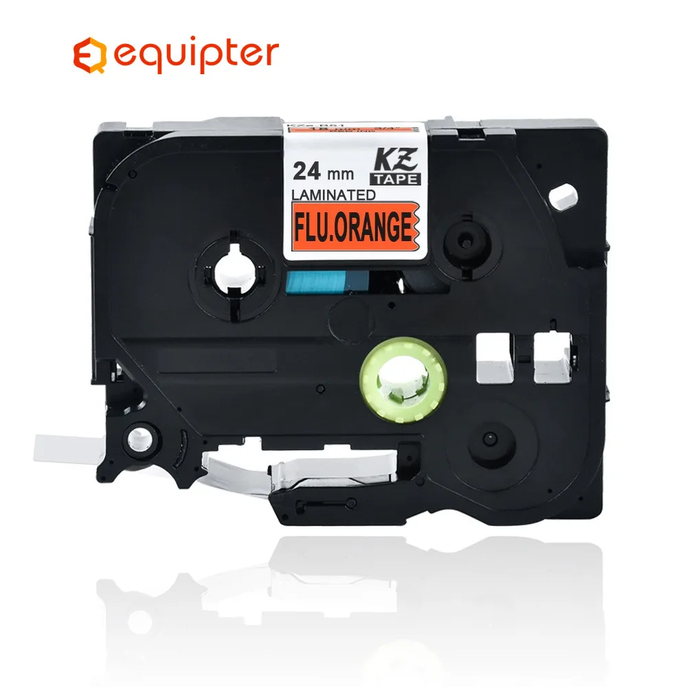 

24mm TzeB51 black on fluorange Tz-B51 Compatible for Brother P-touch Label Printers Laminated Tze Label Tape Tze-B51 TzB51