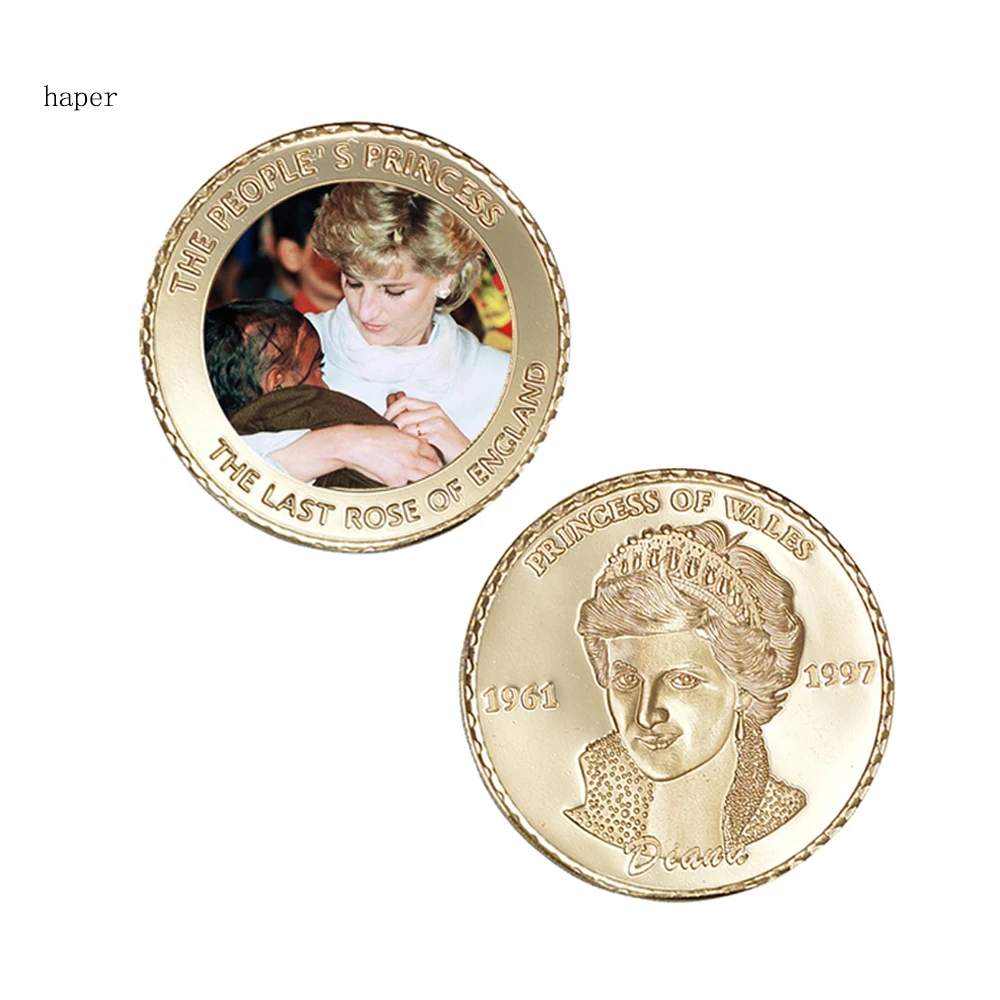 8 шт./лот Высокое качество 24k принцессы Уэльской позолоченные металлические