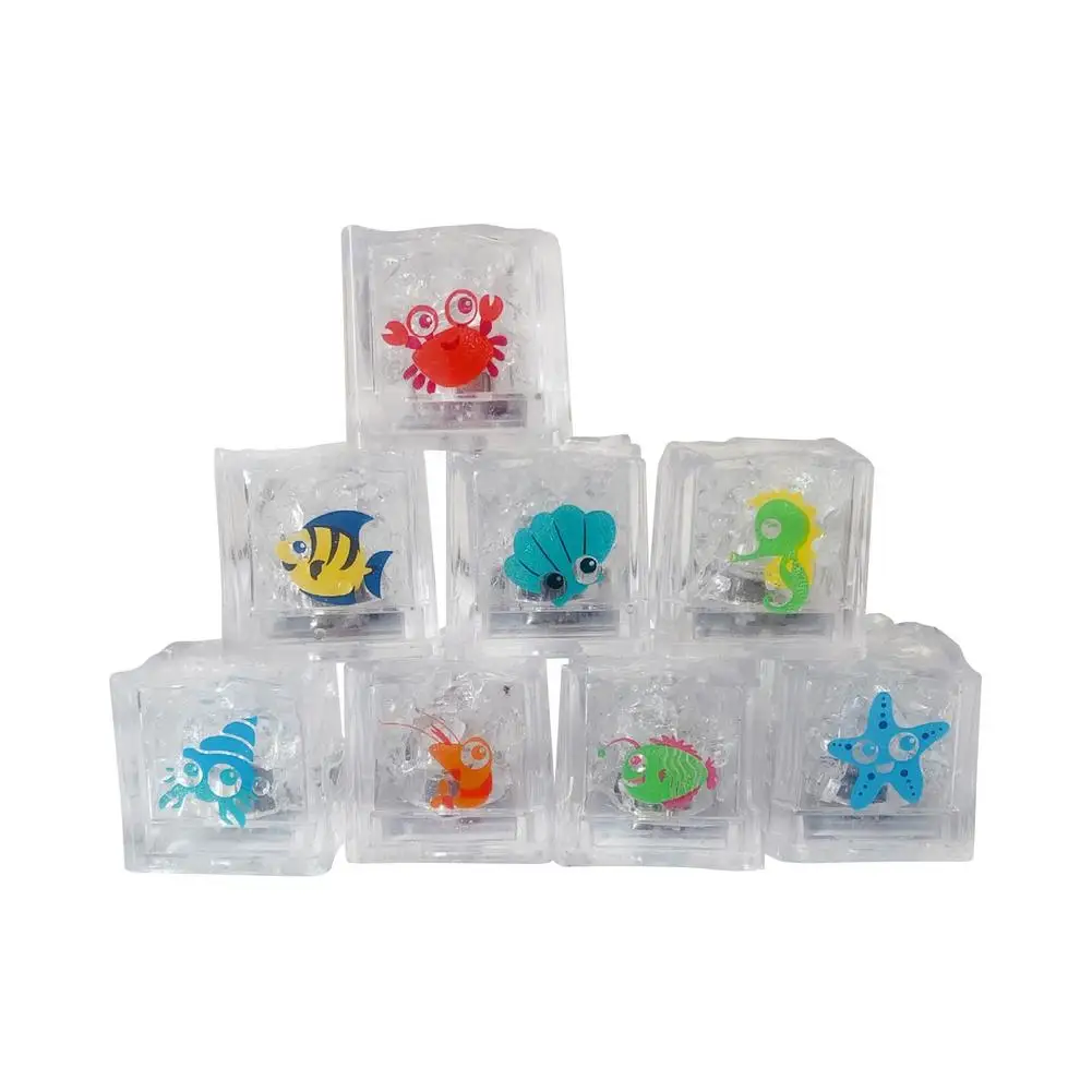 

Игрушки для ванной для ребенка Magic световой кубики льда детская комната игрушки для ванной ребенок играть в воде Красочный светодиодный све...