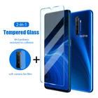 2 в 1 закаленное стекло для Realme C3 C2 C1 C3i C11 C12 C15 17 Защитная пленка для экрана Len для Realme X50 X7 X2 Pro Narzo 10 20 Pro