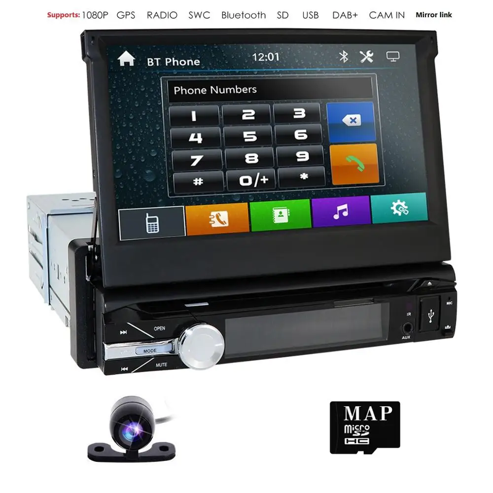 1 Din автомобильный DVD gps навигационный плеер для старых моделей автомобилей радио музыка Bluetooth Камера заднего вида SD USB для авто радио 1din gps