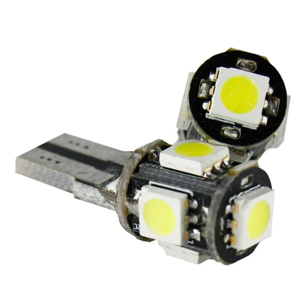 Светодиодный светильник 1 Вт DC12V белый 5SMD 5050 высокое качество Canbus ширина лампы нет ошибки авто лампа светодиодный светильник 2 шт