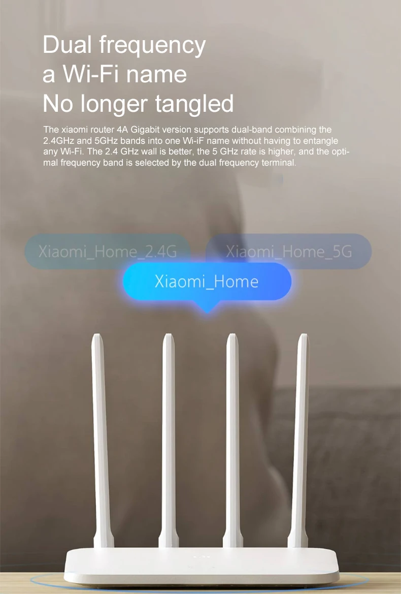 Xiao mi маршрутизатор 4A WiFi маршрутизатор Gigabit Edition mi двухдиапазонный 2,4 ГГц 5 ГГц двухдиапазонный с высоким коэффициентом усиления 4 антенны приложение для дома и офиса cv6 802.11ac