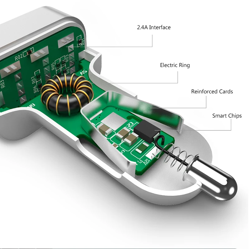 Зарядное устройство FERISING Универсальный 26W Автомобильное зарядное с 3 портами