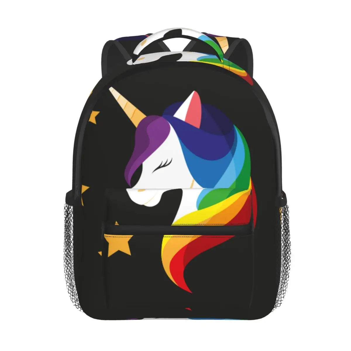 Children Bag Rainbow Unicorn With Closed Eyes Kids Bag Kindergarten Preschool Backpack for Boys Girls 3-4-6 Years Old