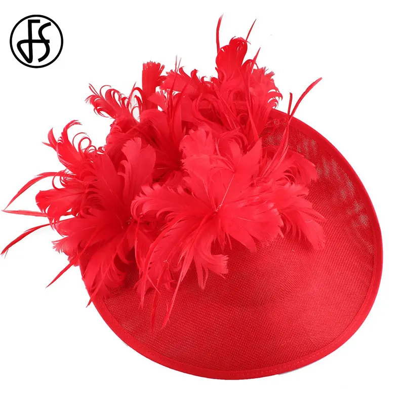 FS для торжественного случая серый церкви шляпка Sinamay женский головной повязкой с