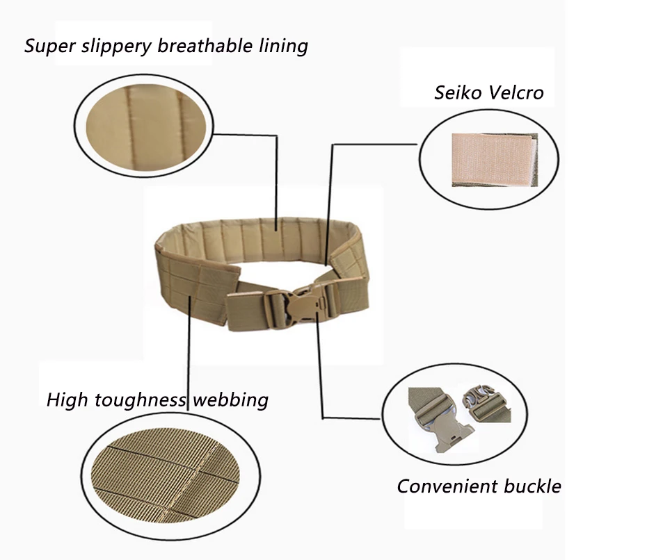 Мужской армейский Камуфляжный пояс тактический Внешний с подкладкой