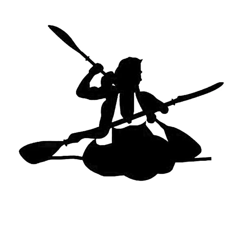 

15,7*11,9 см персонализированные модные красивые Байдарочников виниловые наклейки на машину наклейки на покрытия тела черный/Серебряный C7-0399