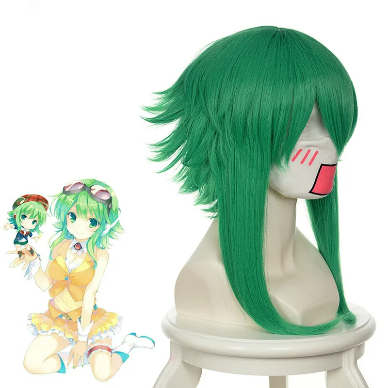 Vocaloid Camellia Gumi Megpoid Cosplay Short Green Heat Resistant Synthetic Hair Wigs+Free Wig Cap |