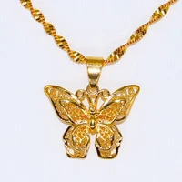 ethiopian butterfly pendant womens necklace pendant gold eritrean jewelry african party wedding gift