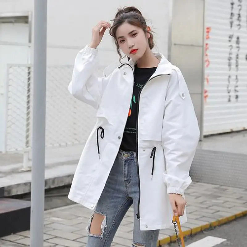Новинка 2019 весна осень модные женские ветровки с длинным рукавом Свободные