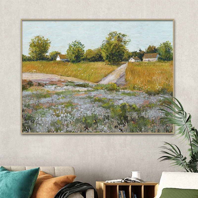 

Countryside Idyllic Scenery Canvas Painting Home Wall Art Decor Pastoral Landscape Modern Posters For Living Room Print Pictures
