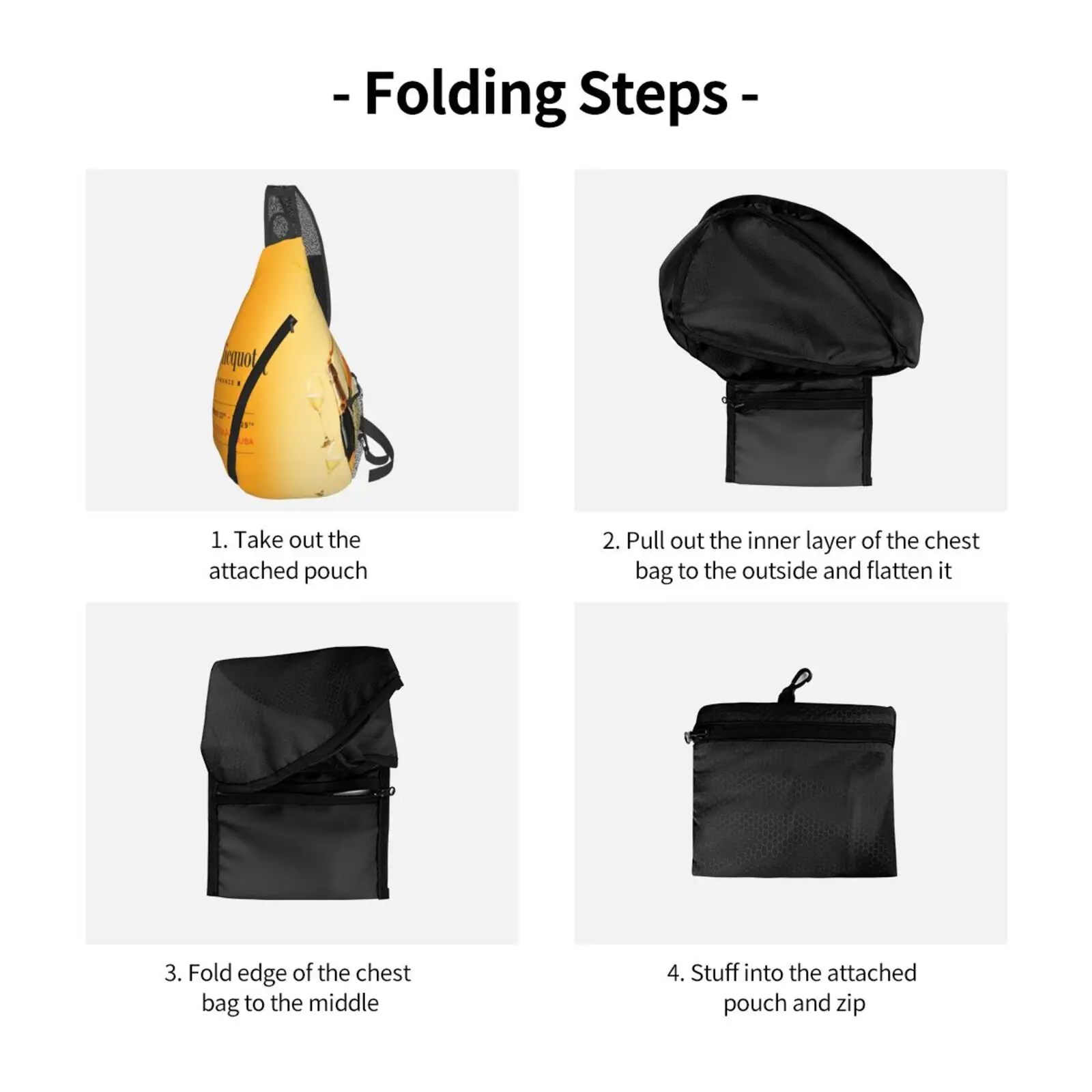 

Veuve Clicquot Luxury Chest Bag, Unisex Backpack,Shopping chest bag,Essential for Outdoor Sports Travel and School