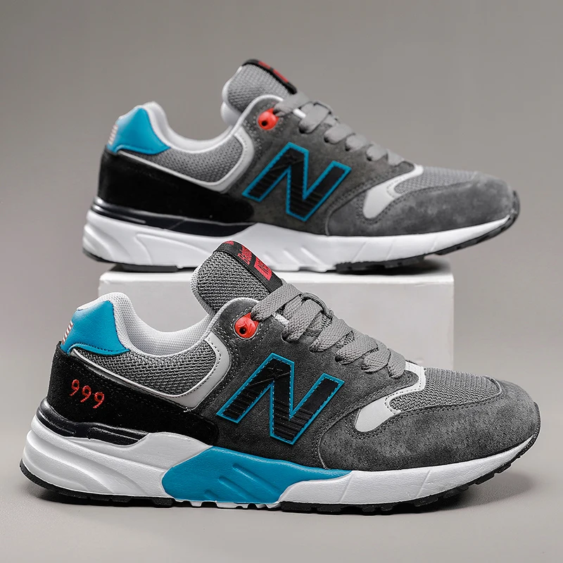 

New high-end men's and women's leather jogging shoes, fashion couple casual sports outdoor shoes, Forrest Gump shoes