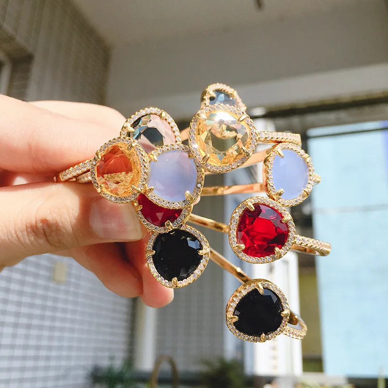 Браслеты-манжеты женские с фианитами и кристаллами | Украшения аксессуары