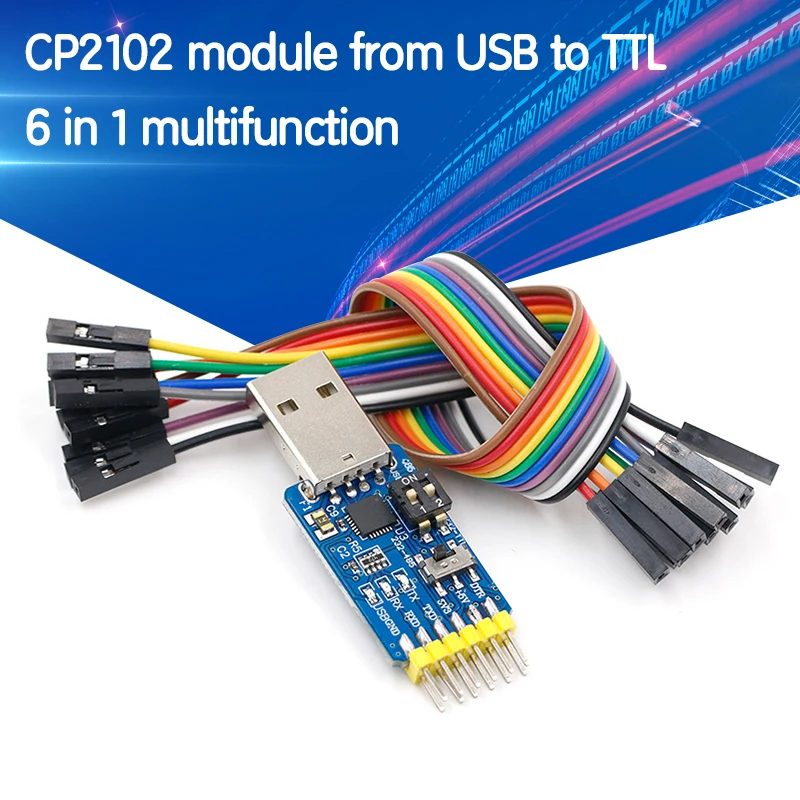 CP2102 USB UART 6 в 1 многофункциональный (USB TTL/RS485/232 TTL RS232/485232 до 485) последовательный