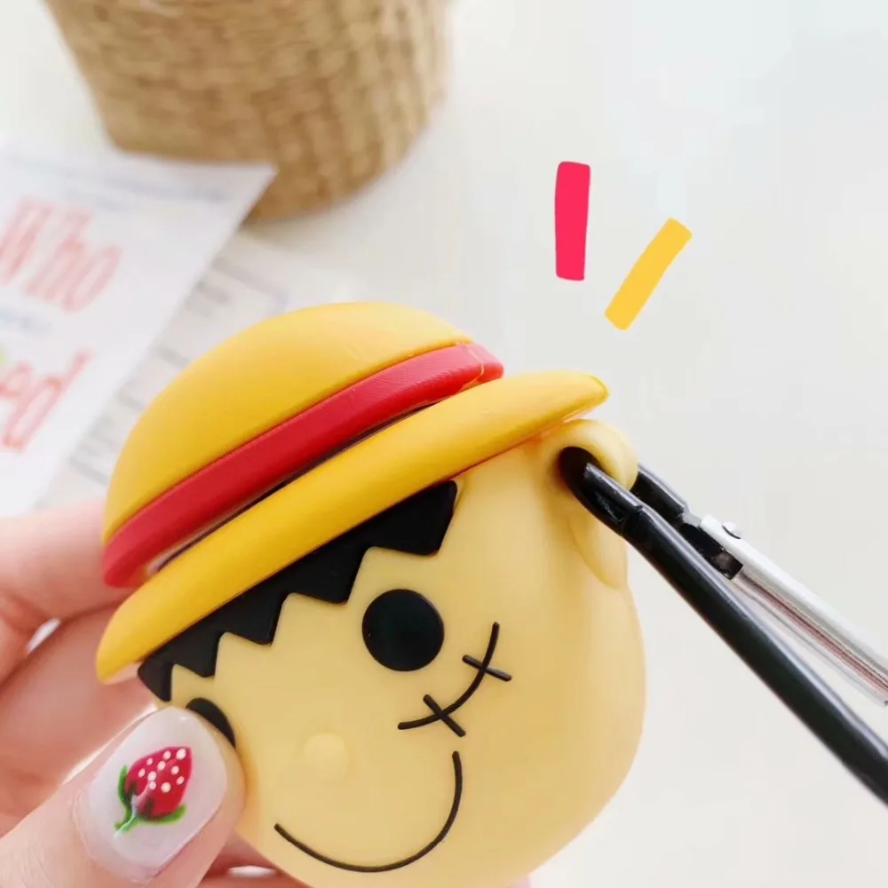 Для Apple AirPods японский аниме мультфильм наушники чехол для Airpods 2 один кусок Прохладный Череп беспроводные наушники защитный чехол коробка
