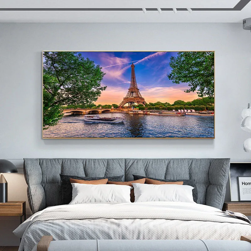 

Nordic Paris Eiffel Tower Canvas Painting Posters And Prints Wall Art Picture Painting Living Room Room Decoration (Unframed)