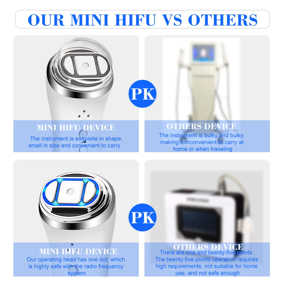 

Ultrasonic Mini HIFU RF Radio Frequency Massager For Face Anti Wrinkle Tightening Multi-Functional Facial Lifting Beauty Devices