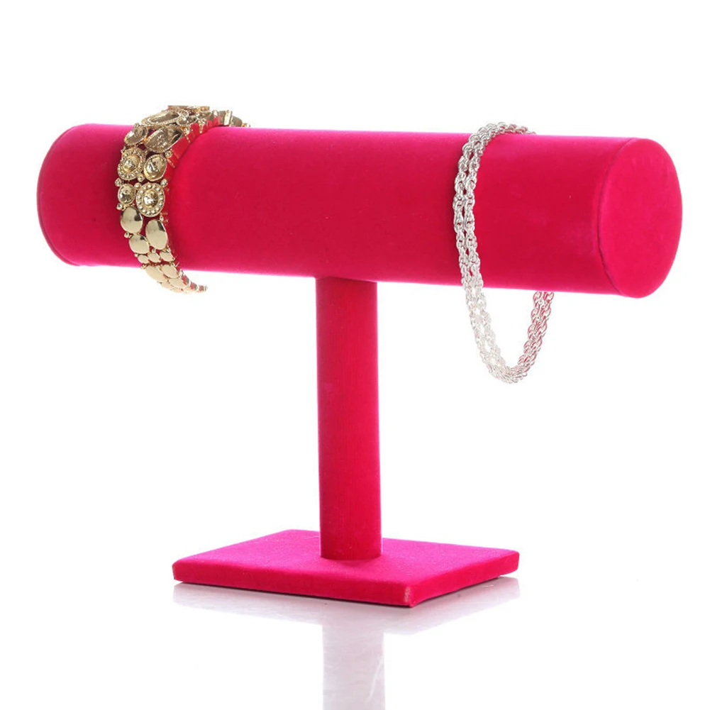 15x23 см Т-образный Бархатный браслет, ожерелье, ювелирный дисплей, подставка, держатель, ювелирные изделия, органайзер для браслета, колье, стойка, элегантная