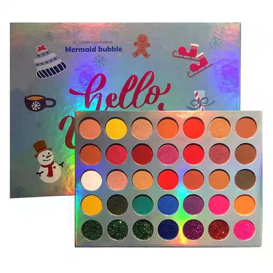 Brighten Color Eye Shadow Cosmetics 35 Colors Matte & Glitter Pigment Pressed Powder Palette Makeup For Eyes 6Pcs/Lot DHL Free