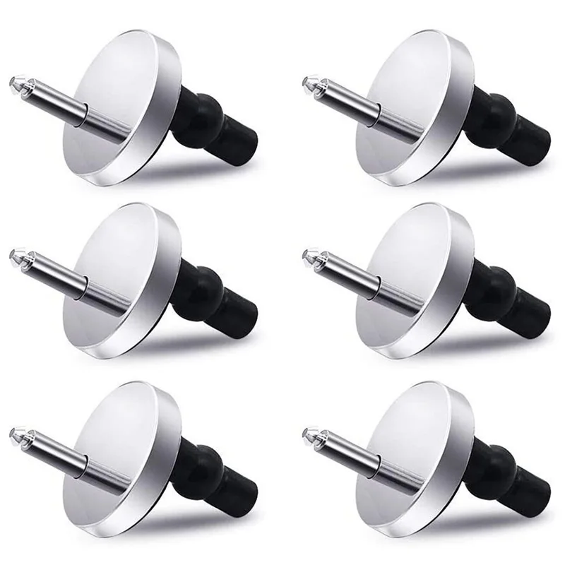 

Toilet Seat Hinge Fixings 6Pcs Quick Release Top Fix Nuts Screws Hole Fittings Expanding Rubber Screws with 50MM Base