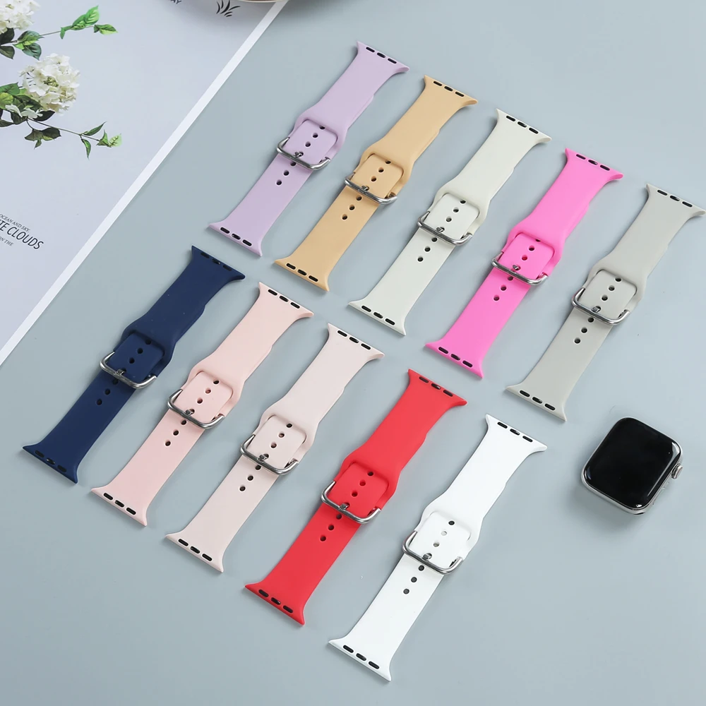 Мягкий силиконовый сменный спортивный ремешок для 38 мм Apple Watch Series1 2 42 мм наручный браслет ремешок для iWatch Sports Edition MU SEN