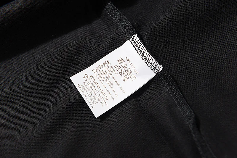 

2021 Summer Japanese Trendy New Color Letter Stripes Printing round Neck Thin Male and Female Couple Short Sleeve1:1 high copy