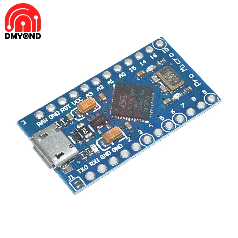 Макетная плата Pro Micro ATMEGA32U4 5 в 16 МГц материнская на замену ATmega328 с 2-рядным
