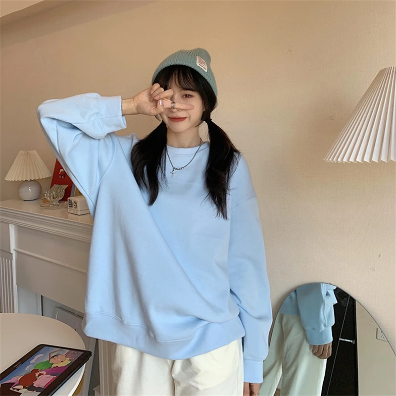 Женская Осенняя Повседневная Толстовка с длинным рукавом женские свободные