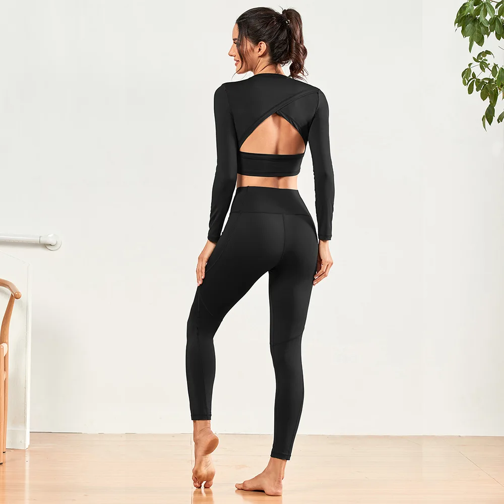 

New running fitness two piece tight stretch Yoga Pants sportswear Yoga suit leggings sport women fitness workout leggings