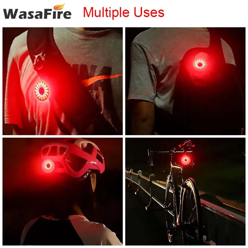 

WasaFire Smart Brake Sensing Bicycle Light USB Rechargeable Bike Tail Light LED Cycling Taillight Safety Warning Rear Back Lamp