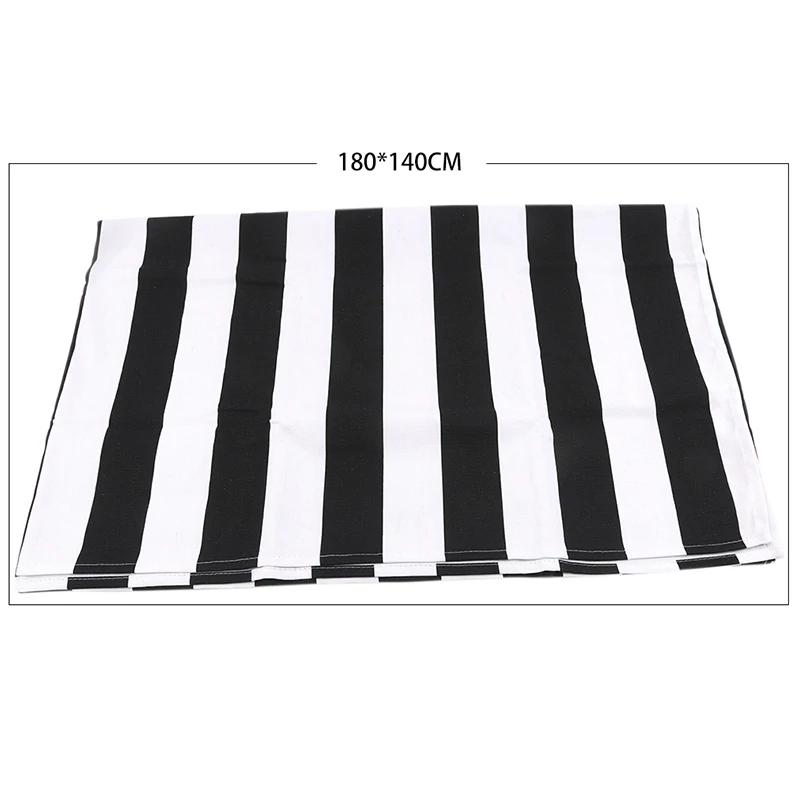 

Cheap Price Black And White Striped Table Cloth Canvas Tablecloth For Dining Room