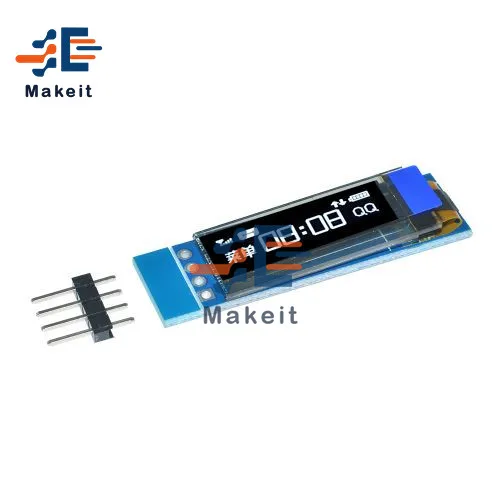 Модуль OLED дисплея 0 91 дюйма 4 контакта 128x32 IIC I2C серийный синий белый SSD1306
