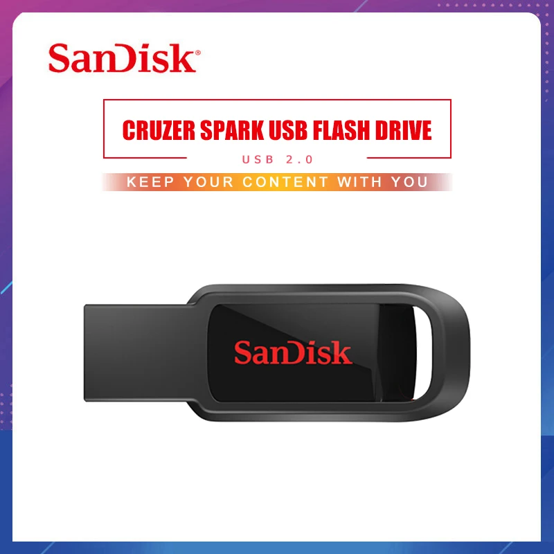 Оригинальный SanDisk CZ61 USB флеш накопитель 128 Гб 64 ГБ 32 16 Черный 2 0 Флешка