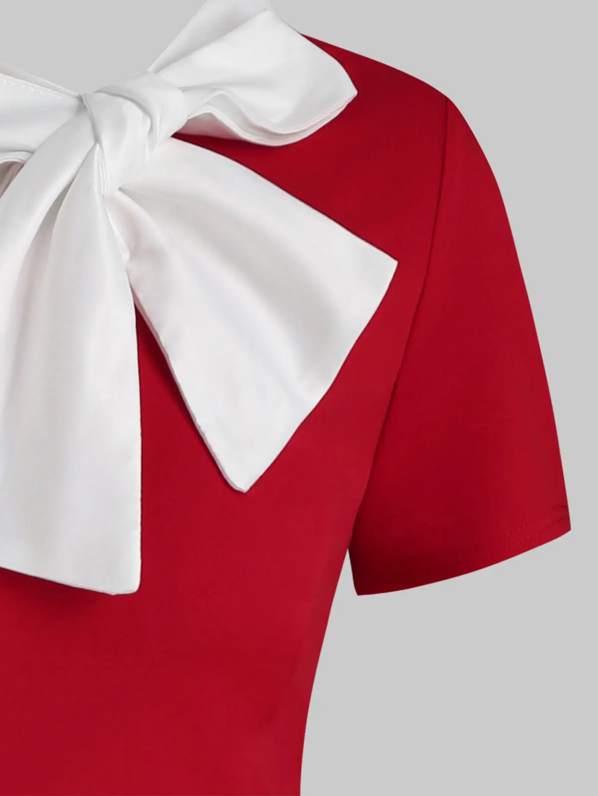 Зимнее женское платье ROSEGAL рождественское с бантом воротник из искусственного