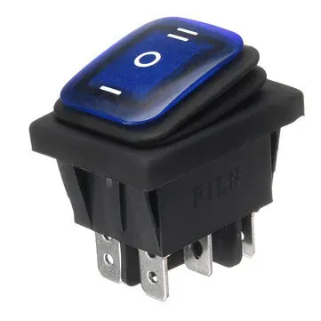 ВКЛ-ВЫКЛ-на 6pins, 16A 20A 125V 250V AC автомобиль лодка светодиодный светильник кулисный переключатель с фиксацией Водонепроницаемый три позиции