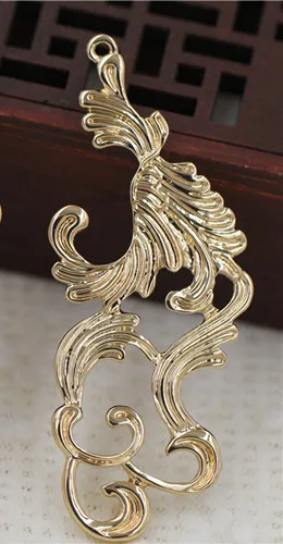 KC Gold 10 шт., 28*64 мм, модная подвеска в виде облака из металлического сплава, золото, серебро, KC, Золотая подвеска в виде облака, сделай сам, фурнитура для изготовления ювелирных изделий - Цвет: KC Gold