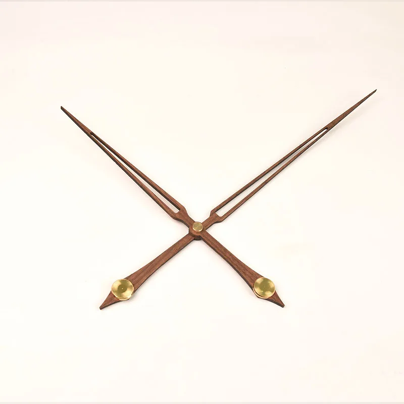 Деревянные настенные часы в скандинавском стиле большие золотистые украшения