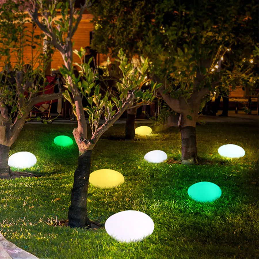 Thrisdar RGB переменчивые открытый сад камня палубные огни с пультом дистанционного